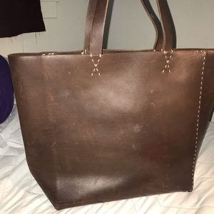 Brown leather purse